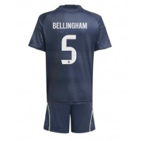Stroje piłkarskie Real Madrid Jude Bellingham #5 Koszulka Wyjazdowej dla dzieci 2025-26 Krótki Rękaw (+ szorty)
